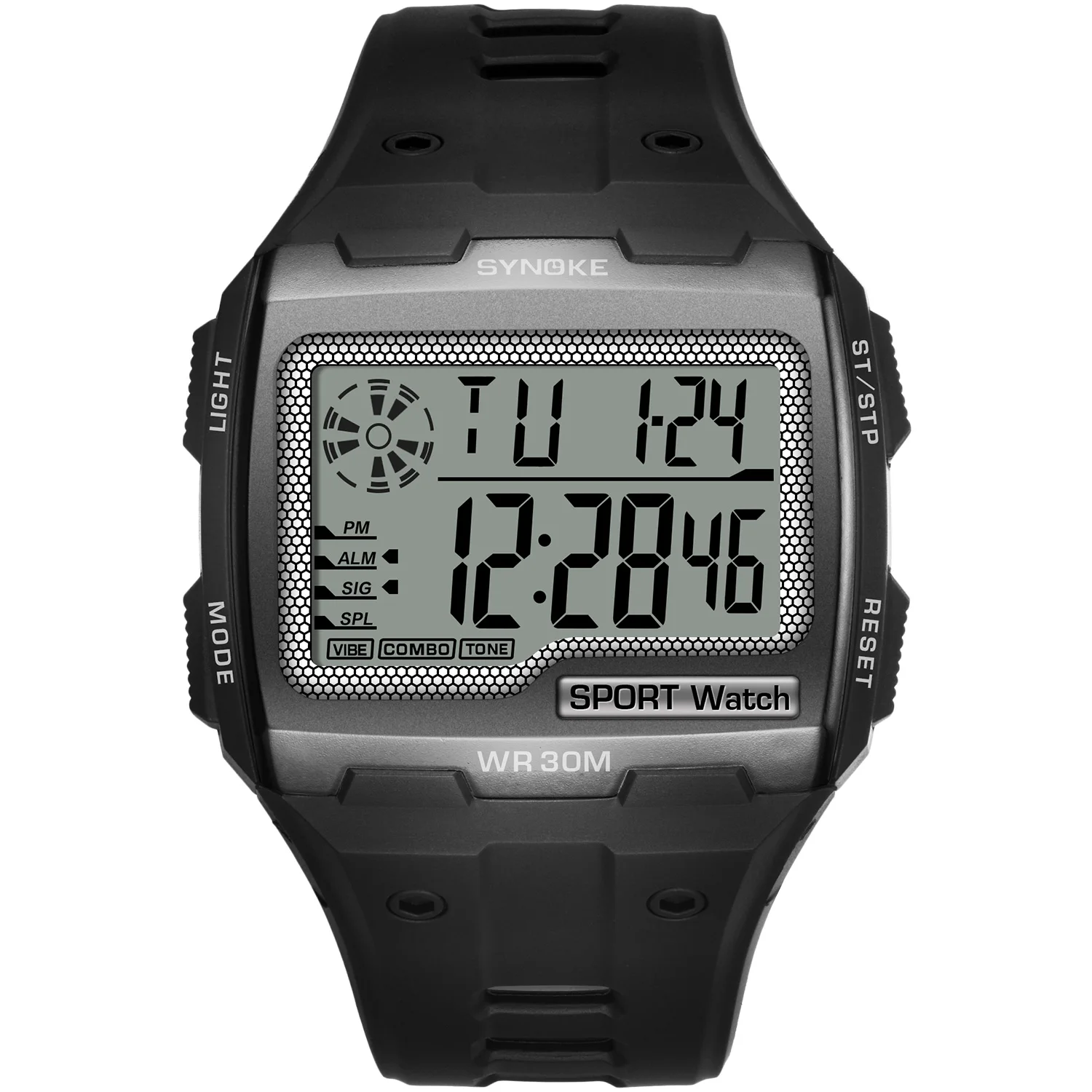 Upgraded Large Screen Electronic Watch Men 9021B Waterproof Digital Watches - $17.35