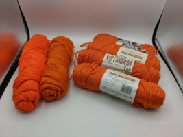 Set of 6 Soft Creations Pumpkin Shades of Orange 4-ply acrylic Skeins - $19.99