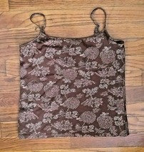 Old Navy Perfect Fit Tank Top Women Size Large Floral Print Adjustable Straps - £13.85 GBP