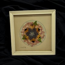 1940&#39;s Ida Bisek Prokop Signed Prairie Flowers Feathers North Dakota Floral Art - £25.73 GBP