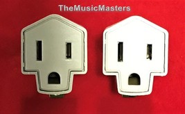 (2) Wall Plug Electrical Power GROUNDING ADAPTERS 3 Prong Socket to 2 Pr... - $7.50