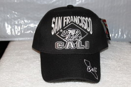 San Francisco California Cali Bear Baseball Cap Hat ( Black ) - £9.06 GBP