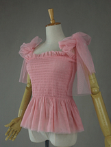 Women PINK Tutu Top Sleeveless Party Tutu Top Tulle Topper Princess Tutu Outfit image 3