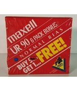 Maxell Audio Cassette Tapes UR 90 Minute Normal Bias Blank New Sealed 6 ... - $317.79 MXN