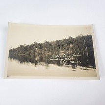 Postcard Little Long Lake Vacation Cabins Ely, Minnesota RPPC Rippling W... - £6.78 GBP