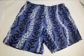 Vtg 80s 90s Speedo Swim Shorts Trunks Size Large L Blue Black Print Pockets - $9.46