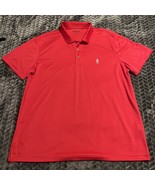 Men’s XL Izod Golf Polo Shirt Stretch Swing Flex Red Grid Wicking UPF-20 - $401.21 MXN