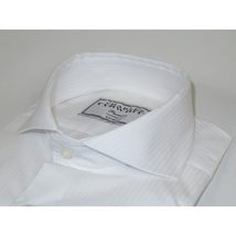 Men's Shirt Charles TYRWHITT 100% Cotton Cut-away Collar CHT-24 White Corded image 5