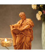 St. Matthew the Apostle Statue Wood Carving Home Decor Jesus Wood Statue - £63.49 GBP