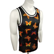 No Boundaries Mens Youth Extra Small Black Butterfly Mesh Tank Top New w... - $9.46