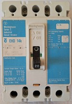 Westinghouse  EHD3020, 20 Amp, 480 Volt, 3 Pole, Circuit Breaker Free Sh... - $742.42 MXN