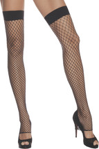 Leg Avenue Women&#39;s Fishnet Thigh High Leg Warmers, Black Industrial Net, One Siz - £29.90 GBP