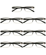 7 Packs Mens Rectangle Half Frame Reading Glasses Blue Light Blocking Re... - £13.75 GBP