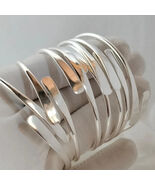 7 Pc 925 Silver Bangles, Unisex Bracelet Bangle kada , Openable Plain - $34.25+
