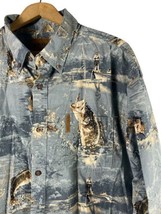 Magellan Size XL Shirt Mens Fishing Print Sportsman Button Down Long Sle... - £37.19 GBP