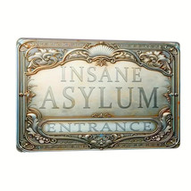 Insane Asylum Vintage Novelty Metal Sign 12&quot; x 8&quot; Wall Art - £7.03 GBP
