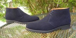 Shipton &amp; Heneage Chukka/Desert Boots Dk Blue Suede Leather Lace Up Ankle Men 12 - £95.41 GBP