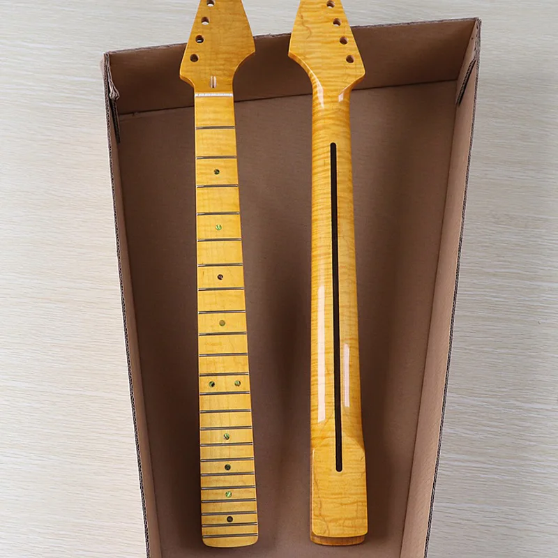 Canada Flamed Maple Yellow Guitar Neck - 22 frets - $200.00