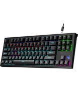 Mechanical Gaming Keyboard, RGB Backlighting Wired Keyboard for PC Mac X... - £15.10 GBP
