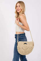 Fame Braided Semi Circle Tote Bag - $56.06 CAD