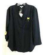 UG Apparel Michigan Wolverines Long Sleeve Black Tunic Blouse NWT Size M - $30.44