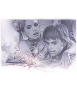 A Tsuneo Sanda Signed Original Luke &amp; Slave Leia Art ~ Star Wars Celebra... - $1,979.99