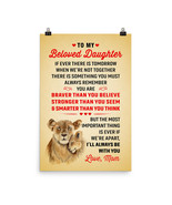 Mom and Daughter Lion Poster Gift for Beloved Daughter I&#39;ll Always be wi... - £20.12 GBP+
