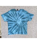 NEW Gildan Men’s Denim Blue Light Blue Spiral Ice Tie Dye Short Sleeve S... - $413.47 MXN