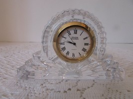CRYSTAL LEGENDS BY GODINGER CRYSTAL VANITY DESK MANTEL CLOCK 3-7/8&quot;W - $185.64 MXN