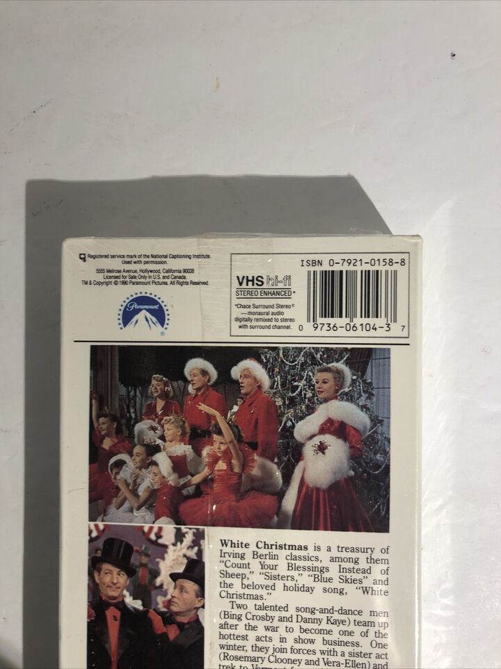 1 Ea SNOW-WHITE CHRISTMAS-IRVING BERLIN'S-VHS 1954-BING CROSBY-NEW SEALED-SHIP24 Item image 6