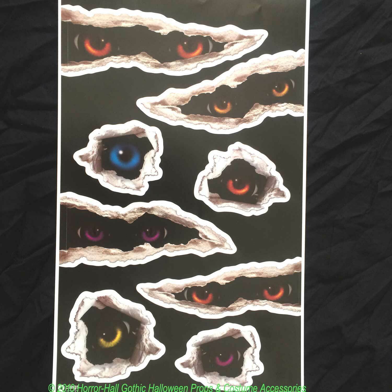 Creepy Scary Spooky EVIL EYE WINDOW CLING Halloween Horror Prop Party De... - $2.82