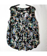 Chelsea Studio Womens Sleeveless Tunic Top Plus Size 2X  Floral Paisley ... - £12.32 GBP