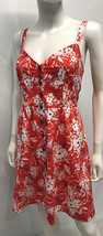 Banana Republic Fit &amp; Flare Red Floral Summer Dress NWT MSRP $69 XS-LG - £23.42 GBP