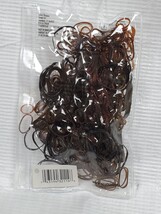 Scünci Mixed Size 300pc. Polyband Elastic Hair Ties Brown image 3