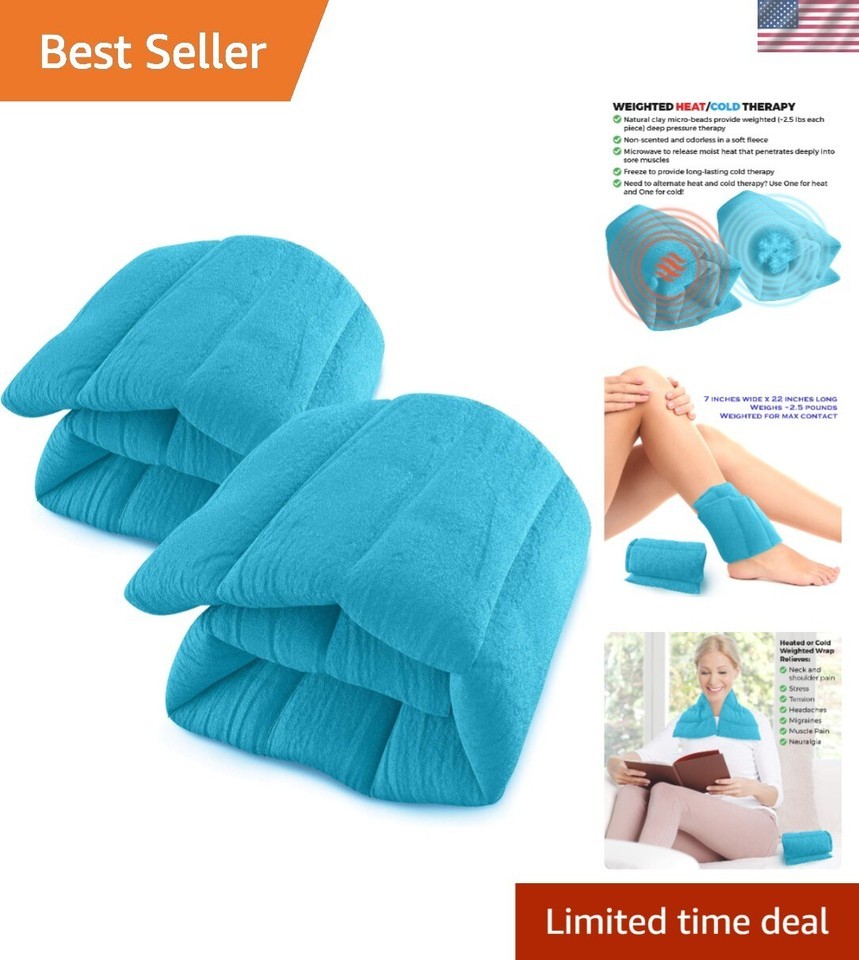 Natural Moist Heat Therapy Heating Pads Set of 2 - Flexible for All Pain... - £50.07 GBP