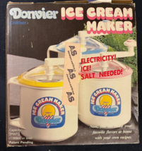 Vintage Ice Cream Maker 2 Pint Donvier Chillfast Pink Unused/Open Box - £26.15 GBP