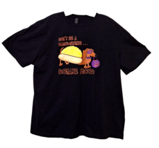 Gildan T-Shirt Mens Large Black with Halloween Graphic - $7.77