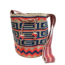Handmade Wayuu Crochet Tote Bag, Woven Mochila, Colombian Tribal Bag, Be... - $2,283.39 MXN
