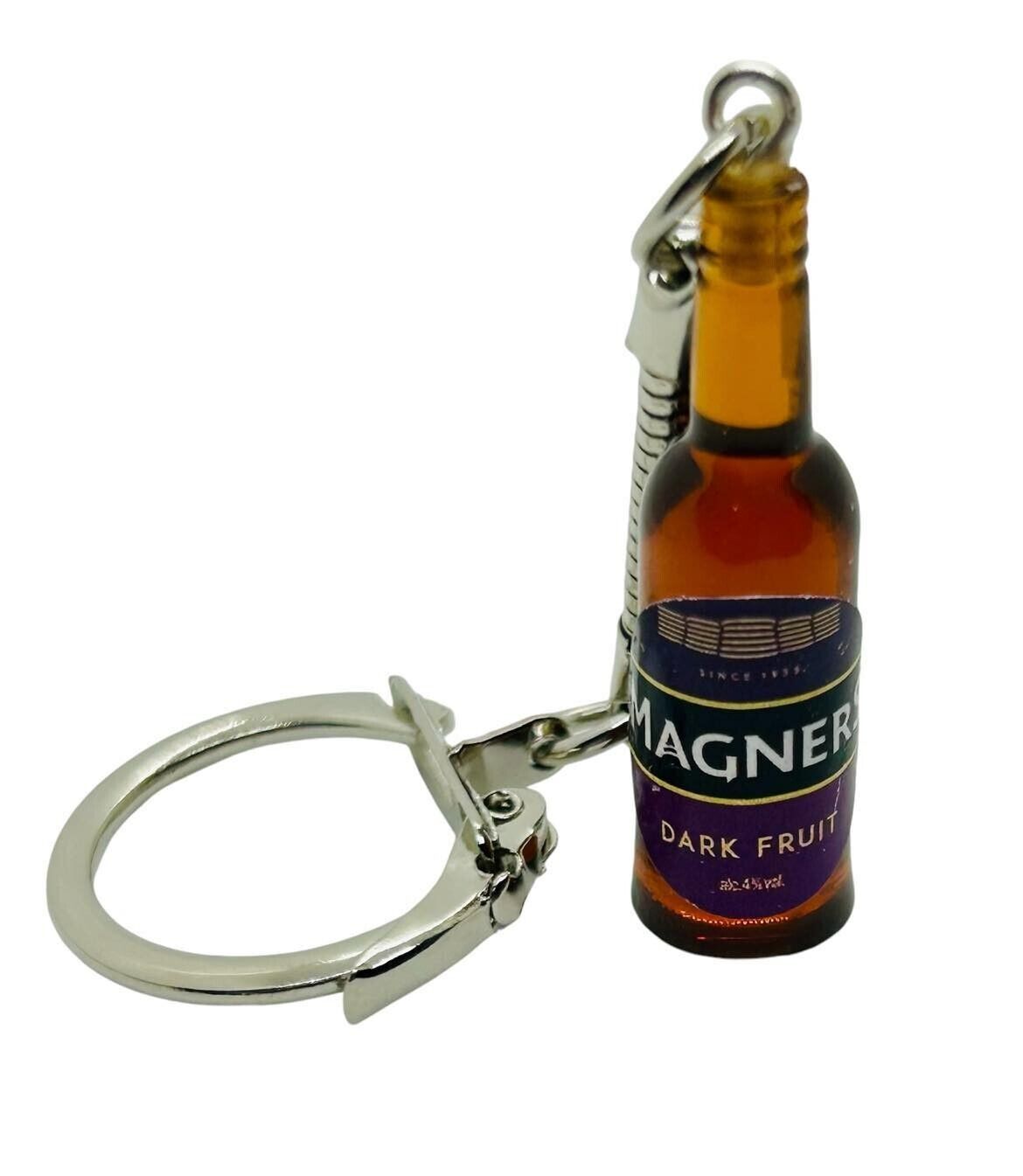 Handmade DARK FRUIT CIDER BOTTLE KEYRING fab GIFT BAG miniature KEYCHAIN... - $9.26
