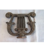 Vintage Cast Iron Lyre Harp Music Stand 7&quot; Finial - $51.60 CAD