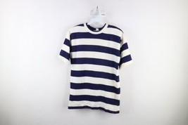 Vintage 90s Streetwear Womens Medium Distressed Striped Color Block T-Shirt - £22.15 GBP