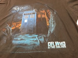 Dr. Who and the Daleks Police Public Call Box Large 2014 Black T-shirt G... - $13.81