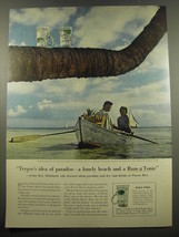 1960 Rums of Puerto Rico Ad - Trygve&#39;s idea of paradise - a lonely beach - £11.94 GBP