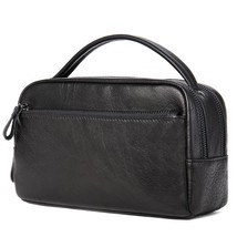 WESTAL Men&#39;s Toiletry Bags for Men Make up Bag Cosmetic Case Leather  Zip Cosmet - £88.33 GBP