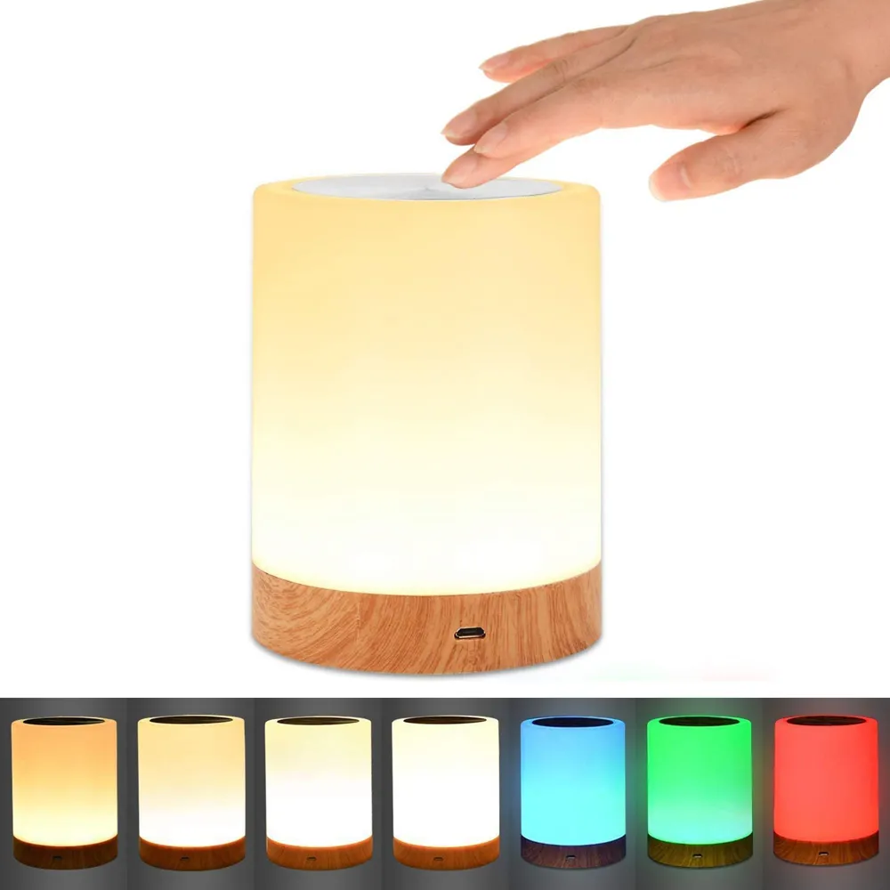 Touch Lamp LED Night Light for Bedrooms Living Room Portable Table Bedsi... - $21.20+