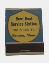 New Deal Service Station Matchbook - Benson MN Sovereign Station - Ohio ... - $8.90