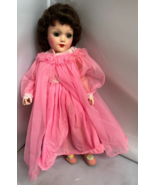 Vintage Mary Hoyer doll with Lovely Pink Nightgown,Robe,Slippers Clean T... - £188.67 GBP