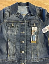 XS New Levi&#39;s Original Trucker Jacket Women&#39;s Blue Stretch  BNWTS - $39.59