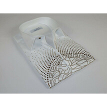 Mens CEREMONIA Shirt 100% Cotton Medusa Medallion Rhine Stones #STN 13 VRS white image 2