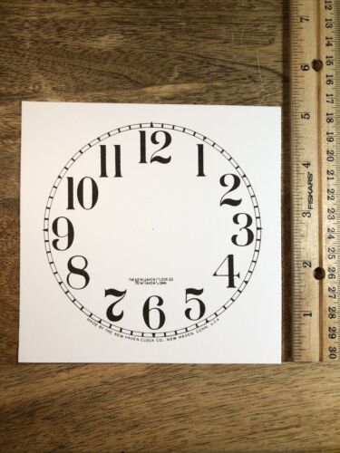 4 1/2&quot; New Haven Clock Paper Dial, Arabic Numeral             (Lot 183) - $6.98